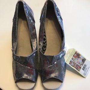 Sequined TOMS Wedges
